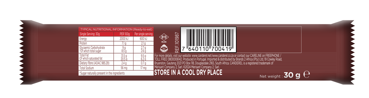 Canderel Gorgeous Milk Chocolate Bar - 27g