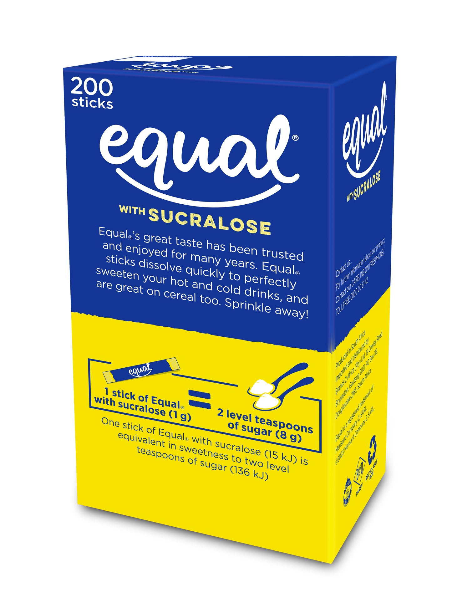 Equal Sweetener Sticks – 200 Pack
