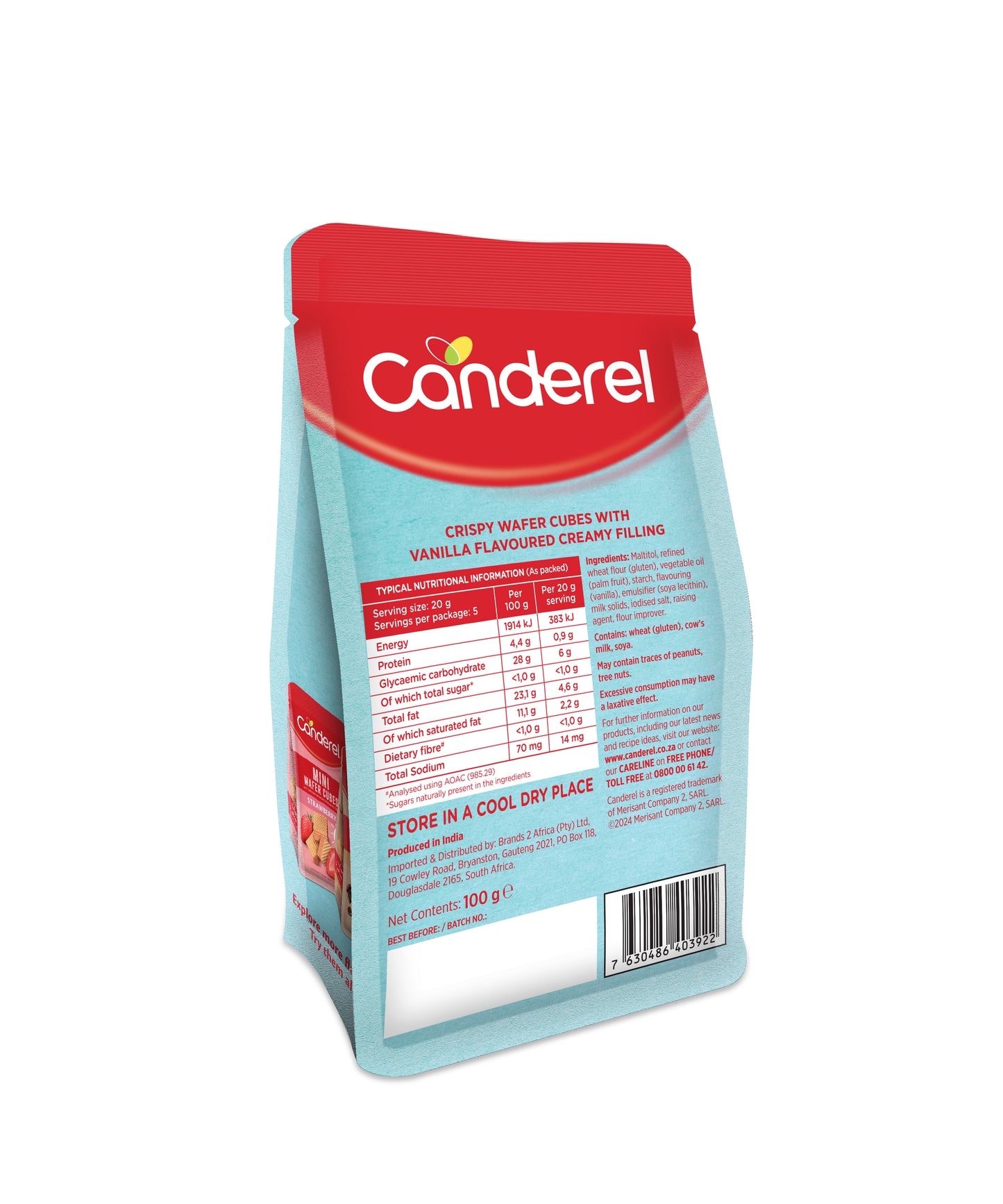 Canderel Mini Wafer Cubes - Vanilla - 100g