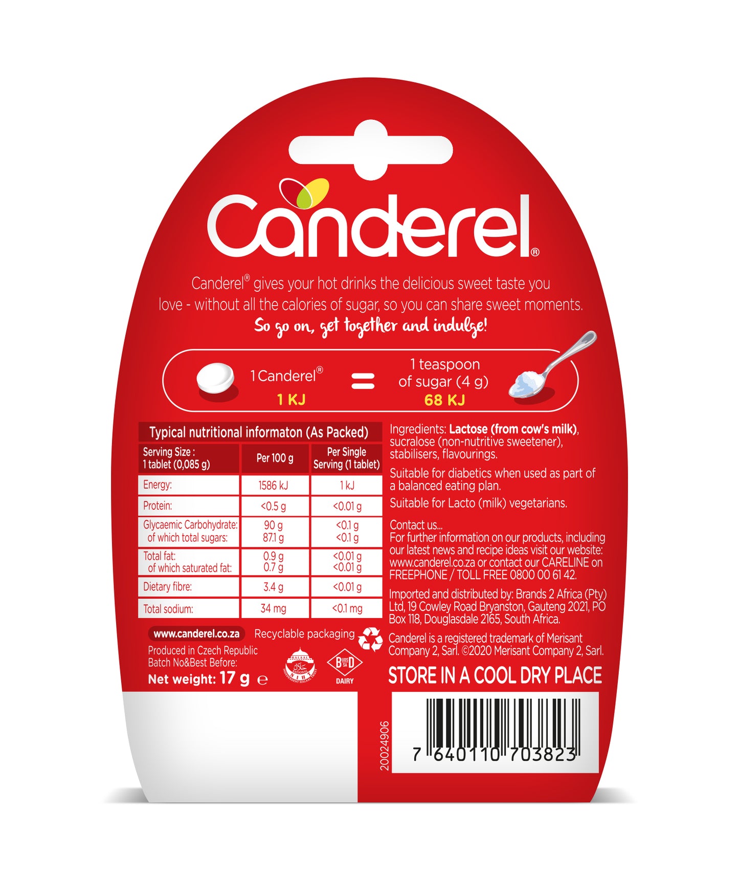 Canderel Yellow Sucralose Tablets - 200 Pack