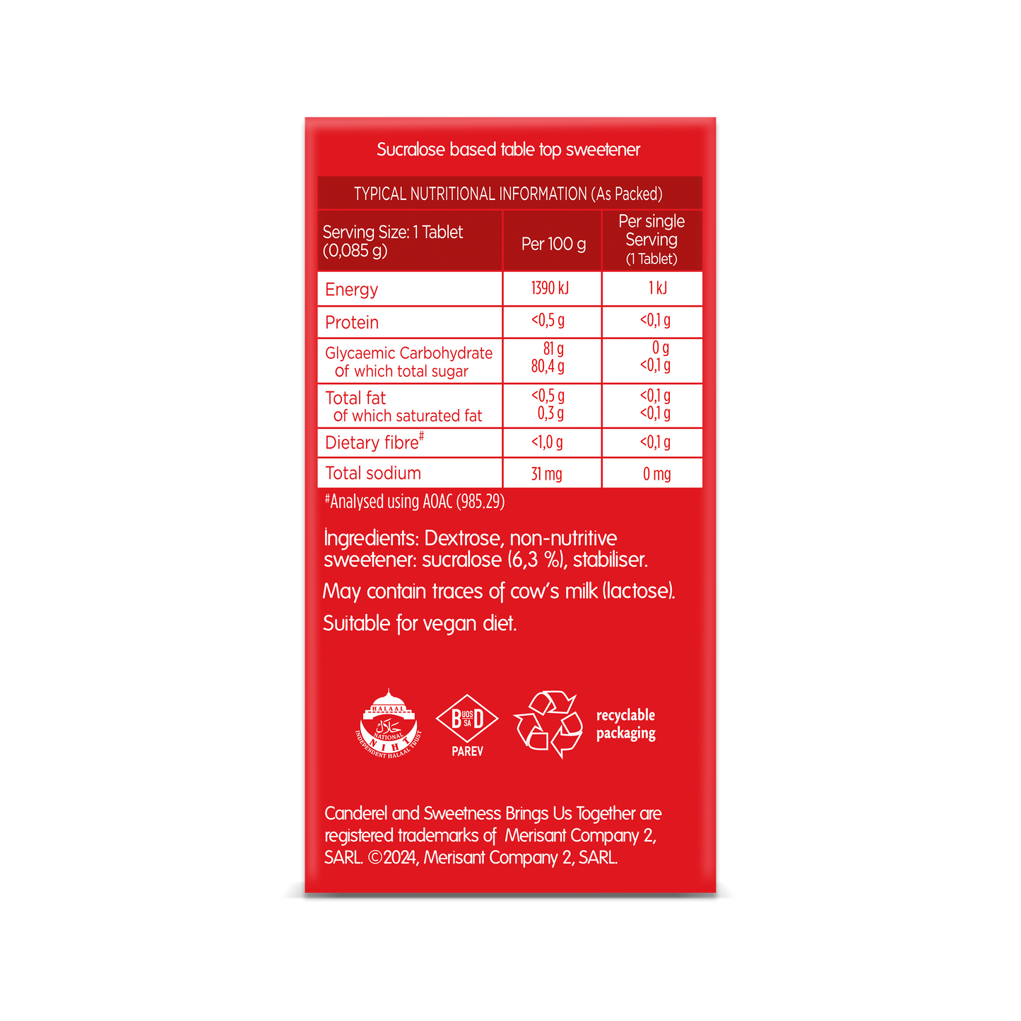 Canderel Classic Tablets - 600 Pack