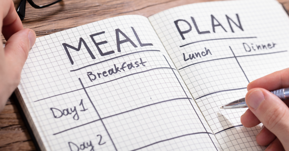 Meal Plan journal for Breakfast, Lunch and Dinner