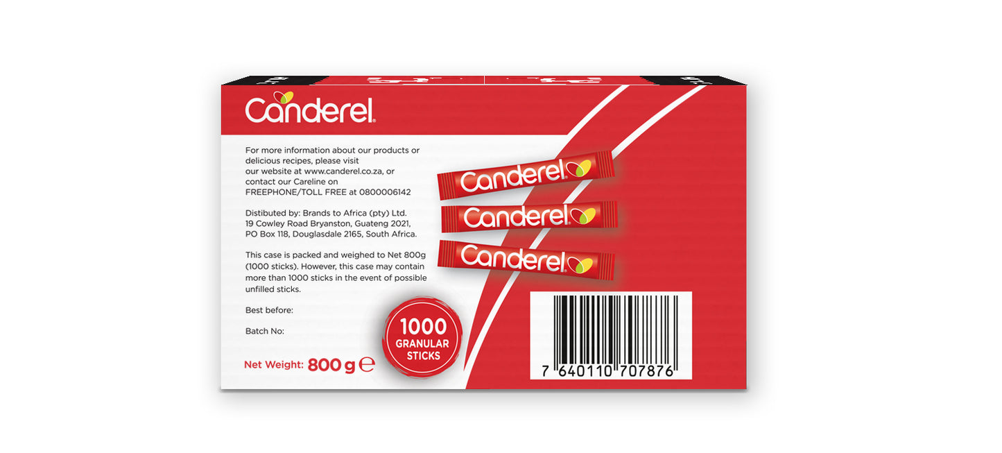 Canderel Classic Sweetener Sticks - 1000 Pack (Bulk)