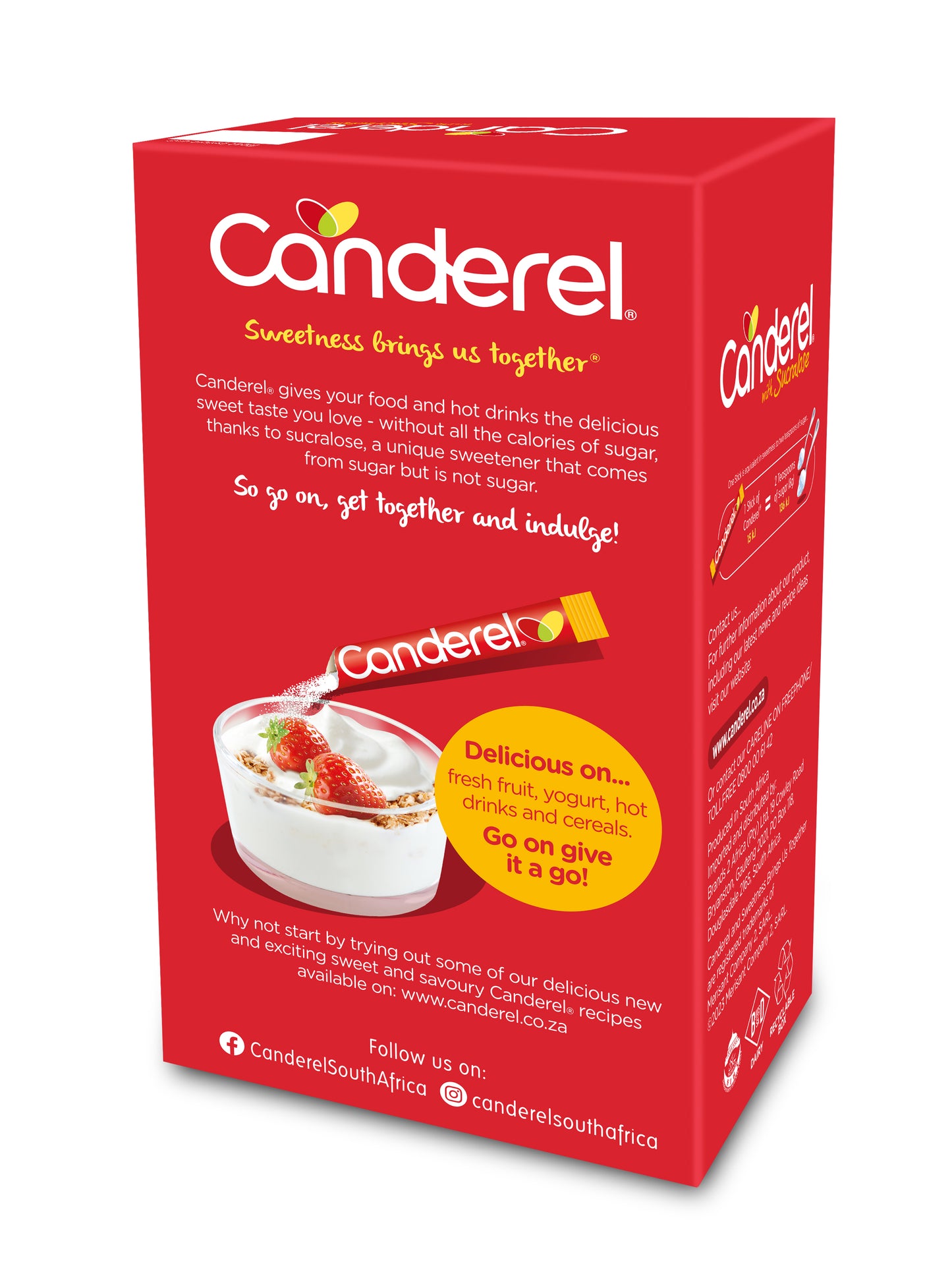 Canderel Yellow Sucralose Sticks – 200 Pack