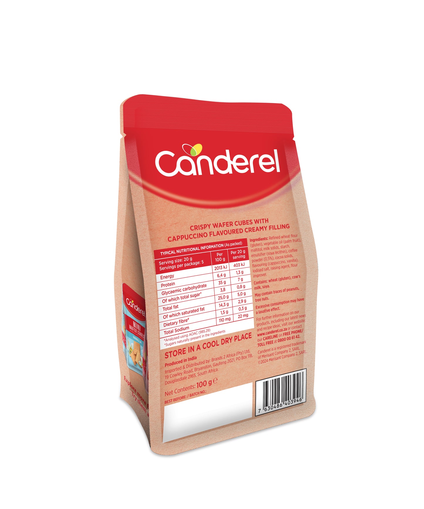 Canderel Cappuccino Wafer Cubes - 100g