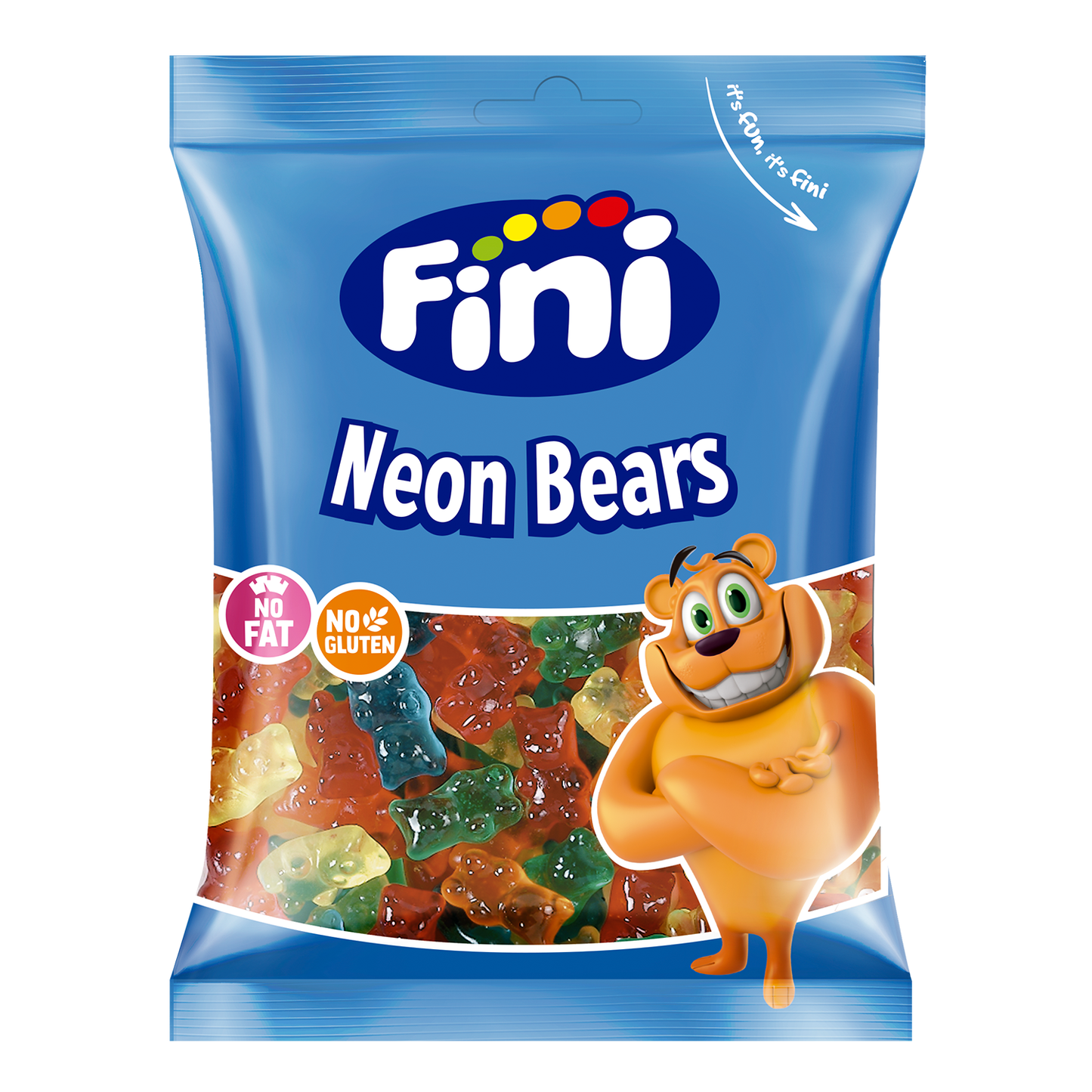 Fini Clear Gummy Neon Bears 75g
