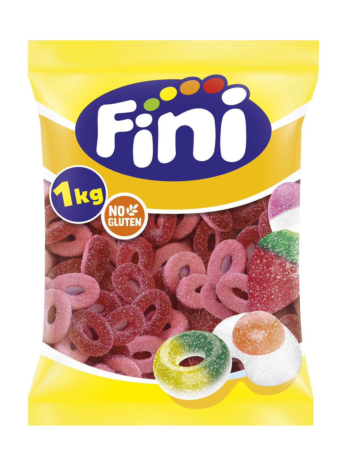 Fini Strawberry Rings 1kg