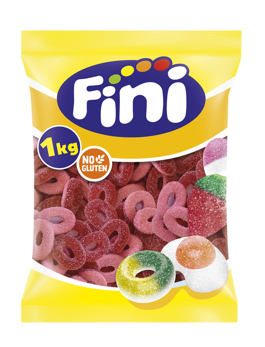Fini Strawberry Rings 1kg