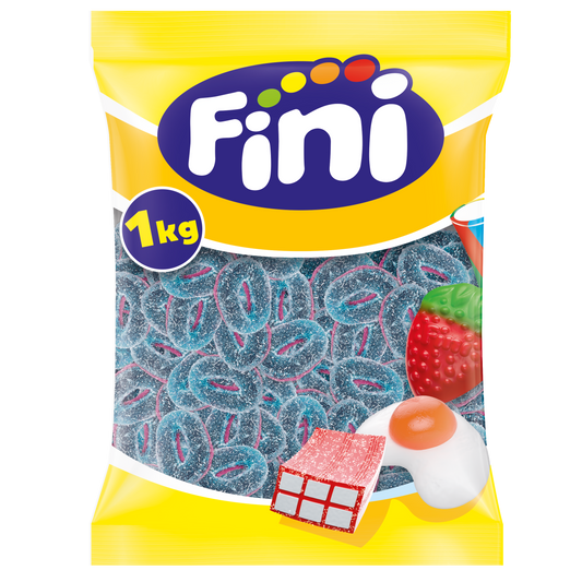 Fini Strawberry & Blue Raspberry Rings 1kg