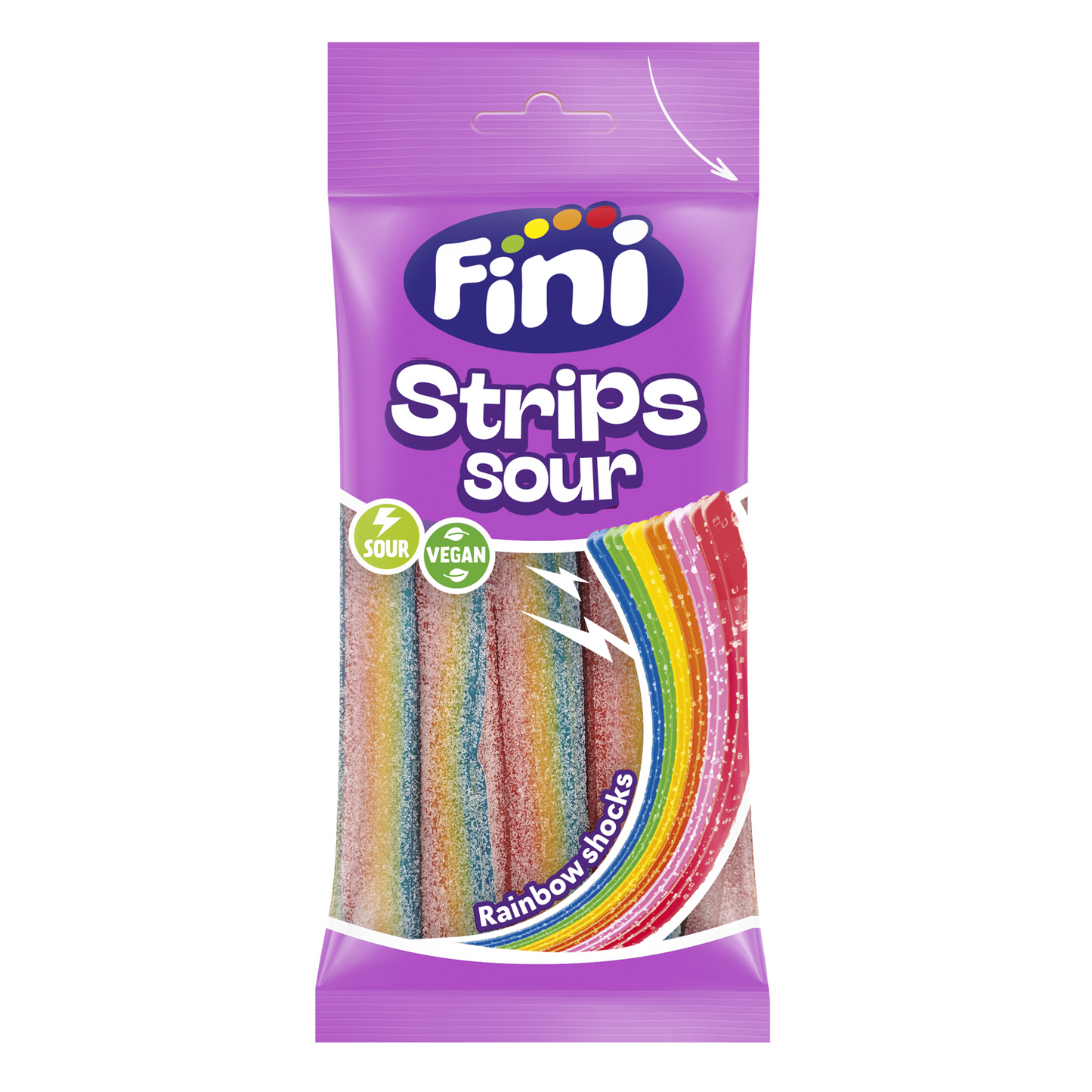 Fini Sour Rainbow Strips 75g