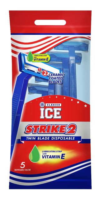 Clasico Ice Strike 2 - Pouch of 5 Shaving Razors