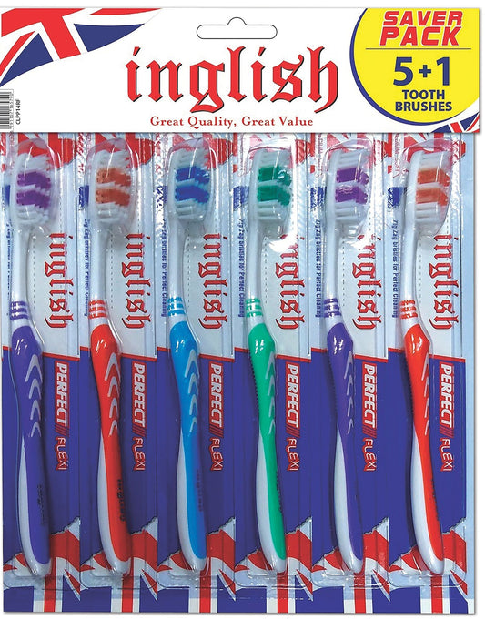 Inglish Flexi Tooth Brushes 5 + 1