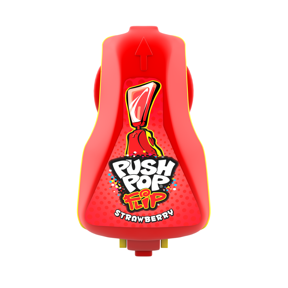 Bazooka Push Pop Flip – Strawberry 25g