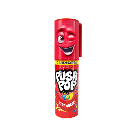 Bazooka Push Pop – Strawberry 15g